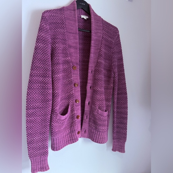 VINTAGE Club Monaco Men’s Lavender Knit Cardigan 💯Cotton Size Medium - Picture 3 of 9